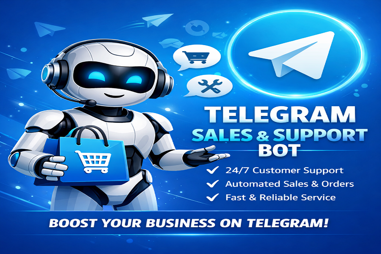 ربات هوشمند فروش و پشتیبانی تلگرام (Telegram)