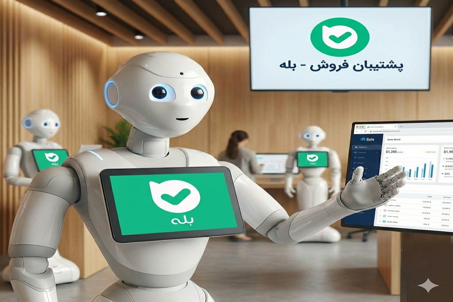 ربات پشتیبان فروش در پیام‌رسان بله (Bale)